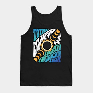 Total Solar Eclipse April 8 2024 Retro Groovy Women Kids Men Tank Top